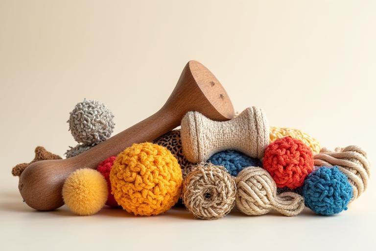 Juguetes resistentes para perros hechos a mano